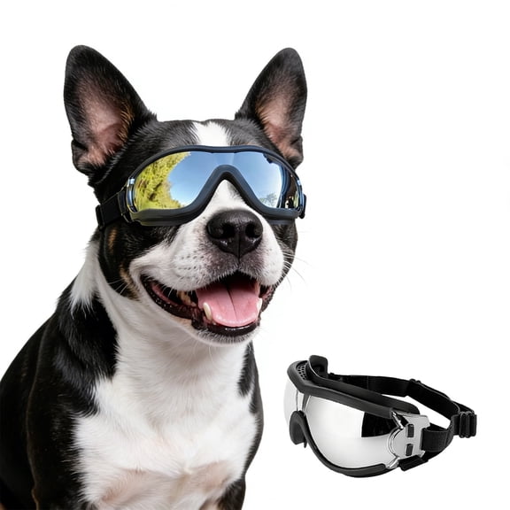 PETLESO Medium Dog Goggles Eye Protection Dog Sunglasses for Driving/Outdoor Activities, M