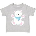 thumbnail image 3 of Inktastic Cute Polar Bear, White Bear With Blue Scarf Boys or Girls Toddler T-Shirt, 3 of 5