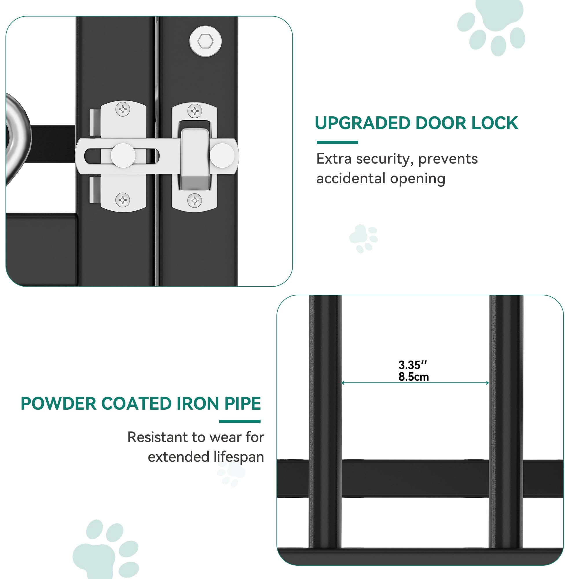 Outdoor Dog Enclosure With Rotating Feeder Bowls  4'l X 4'w 5'h Outside Kennel Roof Heavy Duty Cage For Small Medium Dogs