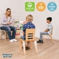 thumbnail image 6 of ECR4Kids Stackable Bentwood Chair, 12in Seat Height, Montessori Furniture, Natural, 2-Pack, 6 of 9