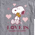 thumbnail image 3 of Peanuts - Love is Snuggles and Cuddles - Men's Short Sleeve Graphic T-Shirt, 3 of 6