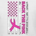 thumbnail image 6 of Wild Bobby Back the Pink American Flag Breast Cancer Awareness Unisex Hoodie Sweatshirt, White, 3X-Large, 6 of 6