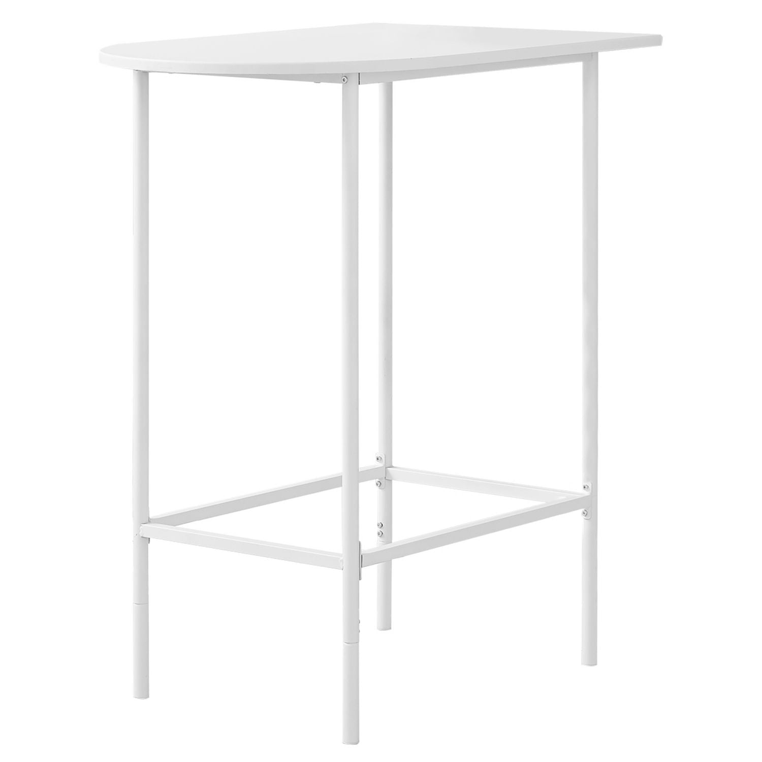 Monarch Specialties Bar Maison, Table De Bar, Hauteur Bar, Pub, 36" Rectangulaire, Petit, Cuisine, Métal, Stratifié, Blanc, Contemporain, Moderne