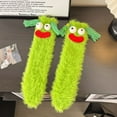 thumbnail image 2 of Women Cute Big Eyes Plush Socks Thick Warm Winter Mid Tube Socks, 2 of 4