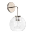 thumbnail image 4 of Eden Home 14.25" Transitional Metal Wall Sconce in Silver and Clear, 4 of 6