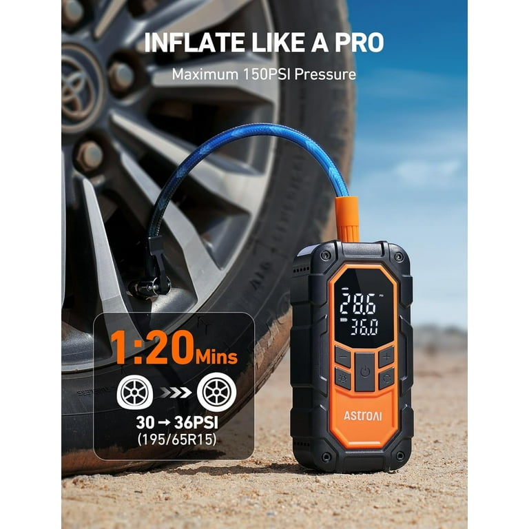 AstroAI Jump Starter with Air Compressor, 1500A Peak Car Battery