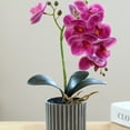 thumbnail image 4 of Bonsái de orquídeas artificiales Toystoory Phalaenopsis en maceta Decoración púrpura, 4 of 6