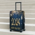 thumbnail image 6 of Susaid Happy New Year 2024 (3) Print Elastic Washable Suitcase Cover with Hidden Zipper, Fits 18-32 Inch Luggage for Protection During Travel-X-Large, 6 of 7