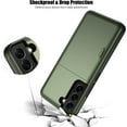 thumbnail image 5 of Samsung S22 Case with Card Holder 5G 6.1 inch Slim Dual Layer Heavy Duty Protective Galaxy S22 Case Hidden Card Slot Wallet Case for Samsung S22(Green), 5 of 7