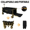 thumbnail image 3 of Olurrisa 67-1/2in Extra long large Heavy Duty Utility Beach Wagons with Opened Tailgate and All-Terrain Wheels, 480lbs Capacity, Patented Ultra-Stable Frame, No Assembly Needed, Black, 3 of 8