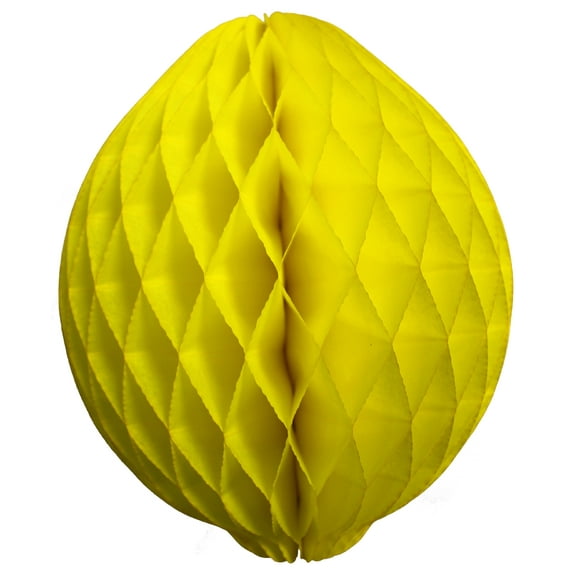 3-pack Devra Party 14 Inch Large Honeycomb Tissue Paper Lemon Fruit Decoration