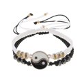 thumbnail image 2 of 4 Pcs Splicing Yin Yang Friend Couple Bracelets Necklace Set Adjustable Waterproof Handmade, 2 of 3