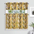 thumbnail image 2 of Kitchen Curtains 36 Inch Short - 3 Panel Set with Cute Cat Paw Pattern, Rod Pocket Window Curtain, 100% Polyester for Pet Lovers Farmhouse, Cafe, Kitchen, Bedroom, Easy Wash, 2 of 6