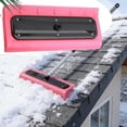 thumbnail image 2 of Shipiny Snow Roof Rake with Foam Scraper, Polyethylene Head for Safe Clearing, Telescoping Extension Pole Adjustable Length, Easy to Use for Winter Roof Cleaning, Red, 2 of 8