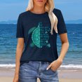 thumbnail image 5 of Ankishi Sea Turtle T Shirts Women Crew Neck Funny Summer T Shirts Fashion Loose Fit Clothes for Travel Vacation Beach, 5 of 7