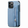 thumbnail image 2 of TECH CIRCLE Case Compatible with iPhone 12/iPhone 12 Pro 6.1 inch,Weave Pattern Leather Double Magnetic Clasp Card Slots Holder Back Wallet Shockproof Phone Cover,Blue, 2 of 11