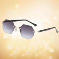 thumbnail image 3 of geométricas ura gafas de sol antideslumbrantes para mujer protección UV400 gafas de sol de viaje ciclismo gafas de Golf Gris degradado Baoblaze Gafas de sol sin montura, 3 of 8