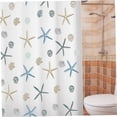 thumbnail image 5 of Cortina De Ducha De Playa Tema De Playa Concha De Estrella De Mar Tela Impermeable Baño,Cortina De Ducha De Océano Estrella De Mar 180X180Cm, 5 of 5