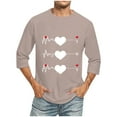 thumbnail image 2 of Jinhomg Mens 2025 Holiday Tees Cute Valentine's Day Heart Graphic T-Shirts Big and Tall Comfy 3/4 Sleeve Crew Neck Tops Fashion Gifts Rose Gold XXXXXL, 2 of 5