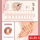 thumbnail image 2 of Tiras de uñas de Gel semicuradas, parches deslizantes, adhesivos impermeables de larga duración, cubierta completa, necesita lámpara UV, 1 hoja, 2 of 4