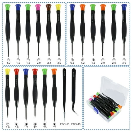 

Kuphy 20pcs Small Magnetic Screwdriver Set Y-shape Pentagonal Hexagonal Flathead Phillips Slotted Screwdriver Repair Tool Kit