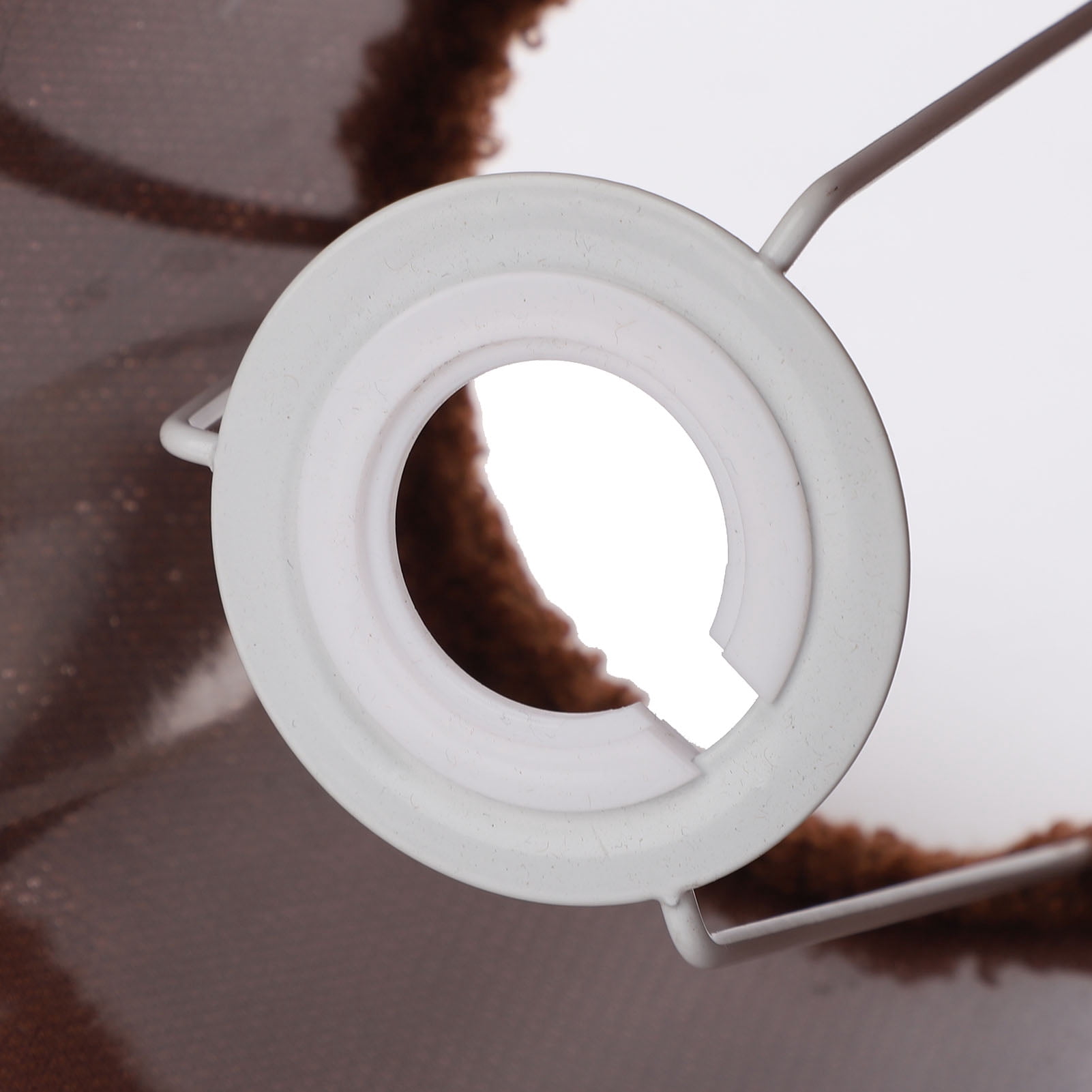 YAHHU Plush Cloth Lamp Shade Replacement Decorative Soft Comfortable Cone Round Lamp Shade for E27 E14 Table Lamp, Brown (6.7 inches / 17 cm)