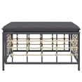 thumbnail image 2 of vidaXL Garden Footstool with Dark Grey Cushion Poly Rattan, 2 of 4