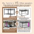thumbnail image 4 of Leumius Full over Full Metal Bunk Bed Frame with Safety Rails & Ladders, Heavy-Duty Quiet Design for Teens and Adults,Black, 4 of 8