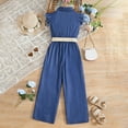 thumbnail image 6 of Gubotare Romper Girls Girls Jumpsuits Kids Sleeveless Spaghetti Straps Romper Long Pants,Blue 9-10 Years, 6 of 7