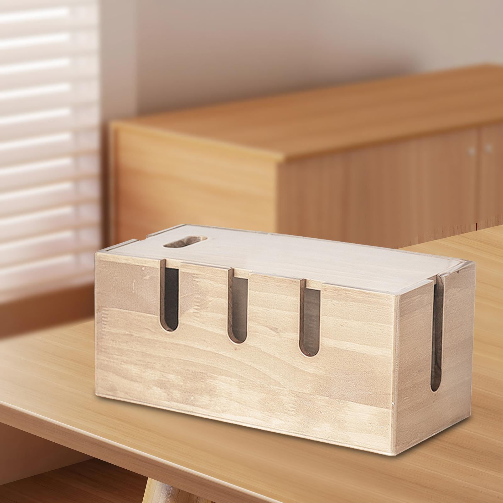 Fiocias Cable Management Box Conceal and Cover Wires Station Cord Holder Power Strip Box