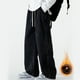 thumbnail image 5 of Pantalones de hombre, pantalones térmicos para hombre, pantalones de nieve, pantalones de invierno con forro polar cálido, pantalones vaqueros térmicos de felpa con pierna recta., 5 of 5