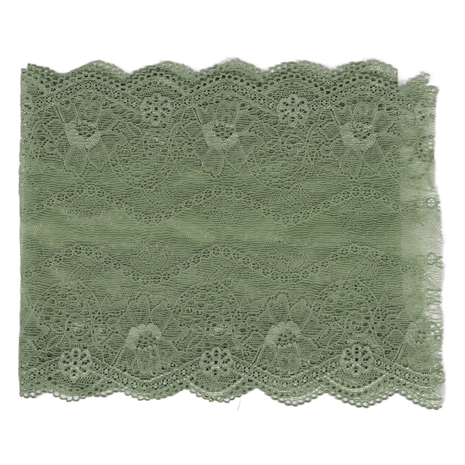 FAGINEY 10Yd Wide Lace Ribbon Soft Comfortable 18.5cm Width Green Lace Fabric With Floral Pattern For Home Decoration DIY Crafts,18.5cm Lace Fabric,Green Lace Fabric