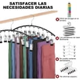 thumbnail image 3 of 2 PCS Organizador De Fondo De Armario, Perchas para Pantalones con Clip, De Metal para Pantalones con 10 Clips, Sostiene 20 Pares De Pantalones, Calcetines y Ropa Interior Percha (negro), 3 of 4