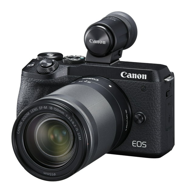 Canon EOS M6 Mark II Mirrorless Camera + 18-150mm Lens EVF Kit (Black) 3611C021