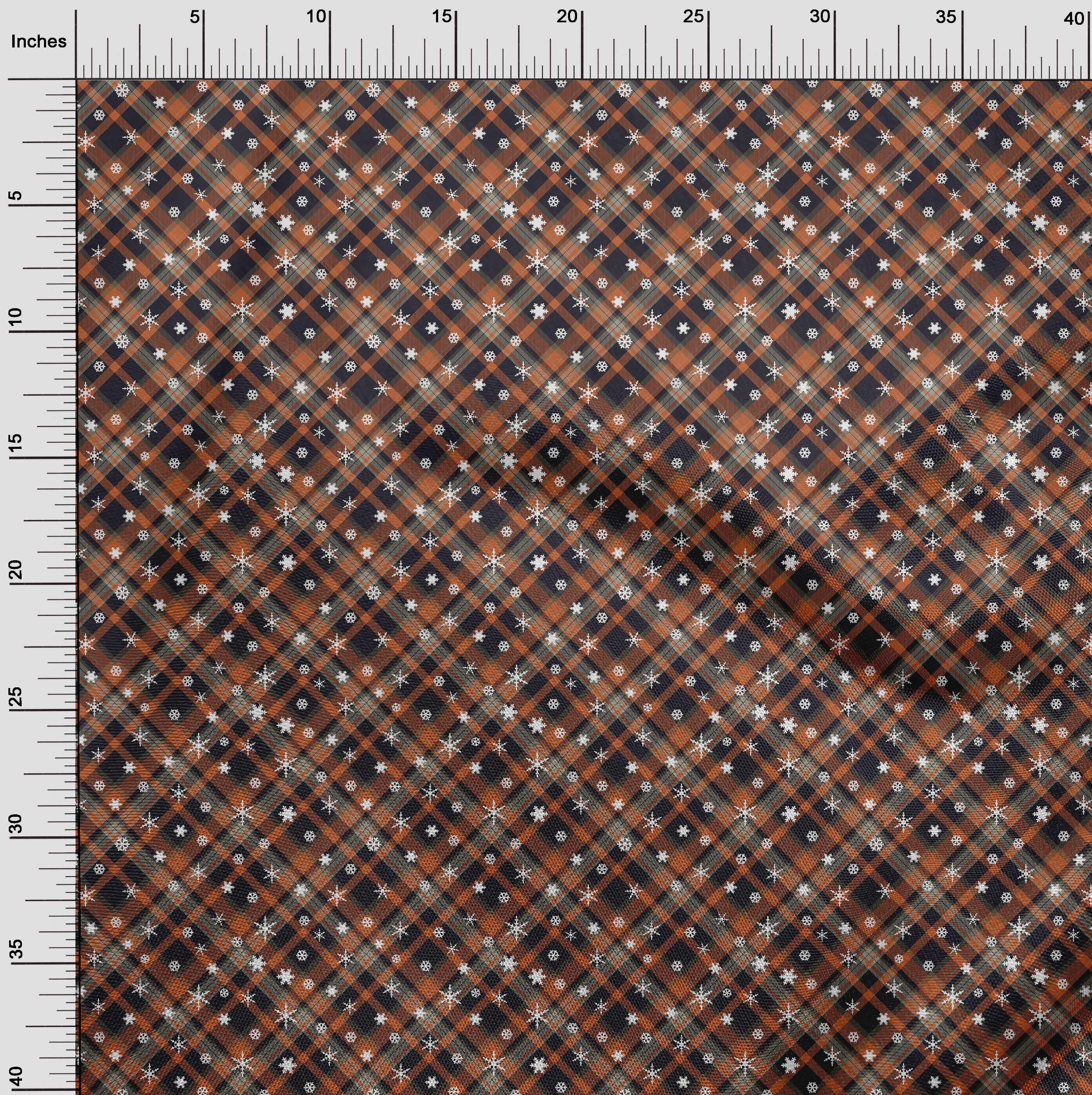 oneOone Silk Tabby Brown Fabric Christmas Craft Projects Decor Fabric Printed By The Yard 42 Inch Wide