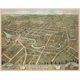 thumbnail image 2 of Unknown 32x26 Black Ornate Wood Framed with Double Matting Museum Art Print Titled - Jamestown New York -1871, 2 of 4