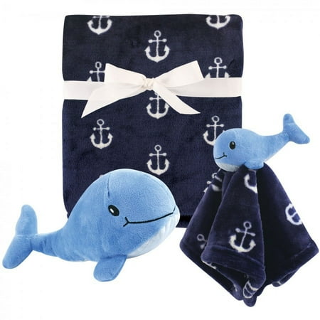 UPC: 0660168582383 | Hudson Baby Infant Boy Plush Blanket  Security Blanket and Toy Set  Boy Whale  One Size