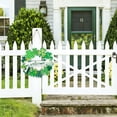 thumbnail image 4 of AYktou St. Patrick's Day Decoration, Wooden Shamrock Door Wreath for Front Door Sign Spring Decoration Green Irish Hanging Ornaments Clover Sign for Home Decor Outdoor Indoor Party Supply, 4 of 5