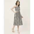 thumbnail image 3 of Moomaya Sleeveless Square Neck Fit And Flare Cotton Dress - Women's Summer Dress, 3 of 9