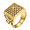 Gold, variant on Men’s Eye of Horus Ring, Stainless Steel Egyptian Pyramid Signet Ring, Statement Style, US Sizes 8-13 Gift for Him