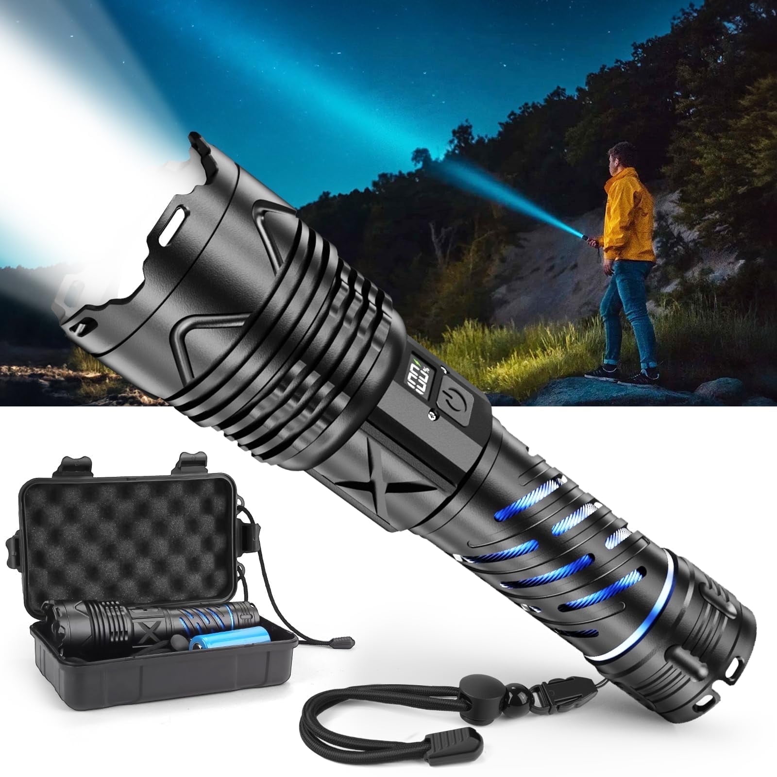 Solaray FLA-ZX1-KIT ZX-1 Rechargeable LED Tactical Flashlight Kit