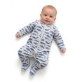 thumbnail image 2 of Bellafa Infant Baby Boys' Long Sleeve Footed One-Piece Button Snap Romper Jumpsuit Cotton Bodysuit Onesies For Newborn 0-12M, 2 of 7