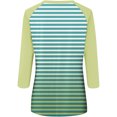 thumbnail image 5 of CLOISE Womens Tees Fall Trendy Striped Tees Crewneck 3/4 Sleeve Tops Soft Colorblock Basic Shirts Elegant Outfits Mint Green M, 5 of 5