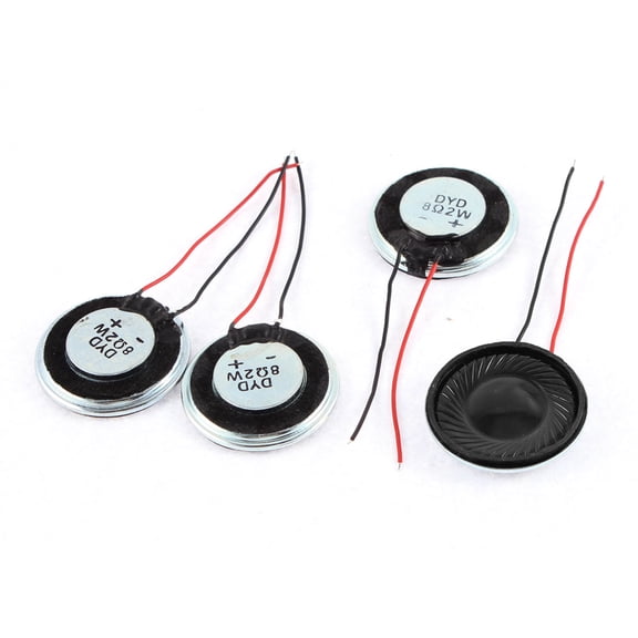 Unique Bargains Metal Shell Round Internal Magent Speaker 2W 8 Ohm 4Pcs