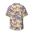thumbnail image 6 of Lafuoo Snake Pattern Men's Cuban Collar Short Sleeve Shirt, Button-Down Resort Beach Pocket Shirt-X-Large, 6 of 7