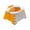Orange, variant on Xecvkr Foldable Portable Children's Toilet Potty Training Seat with Travel Bag for Car Home Use Non Cleaning Design with Adhesive Buckle