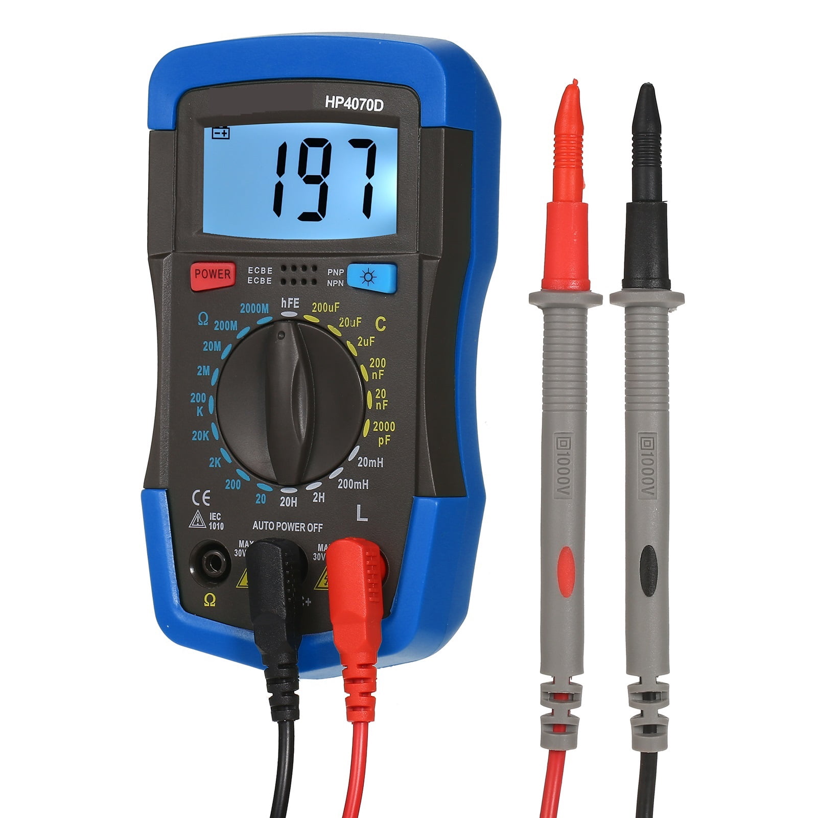 HP4070D Digital Multimeter LCR Tester Resistance Capacitance Inductance Transistor Testing Handheld Universal Meter ,Versatile Measurement
