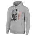 thumbnail image 2 of Men's Starter Heather Gray Philadelphia Flyers Half Helmet Fleece Pullover Hoodie, 2 of 3