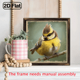 thumbnail image 6 of 2D Flat, 1pc Vintage Artificial Wood Frame Art Print - Golden Bird on Branch Wall Decor, Suitable for Christmas Country Style Design, spring Decoration Wooden Exquisite Picture Frame Sign and Plaq, 6 of 9