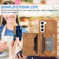 thumbnail image 6 of for Samsung Galaxy A54 5G Wallet Case, PU Leather Magnetic Flip Strap Wrist Phone Cover with RFID Blocking Card Holder  with Stand Function for Samsung Galaxy A54 5G - Brown, 6 of 6